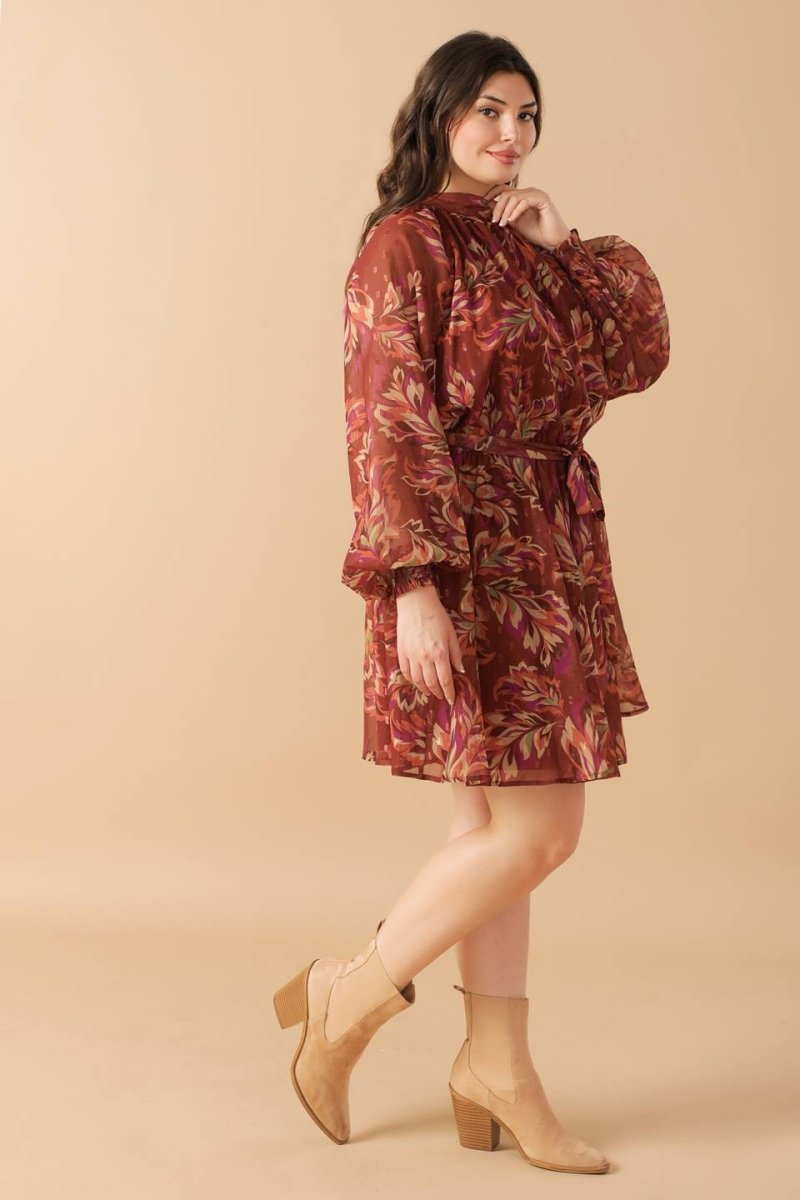 ARTISTIC ESSENCE WOVEN MINI DRESS - Love Salve 