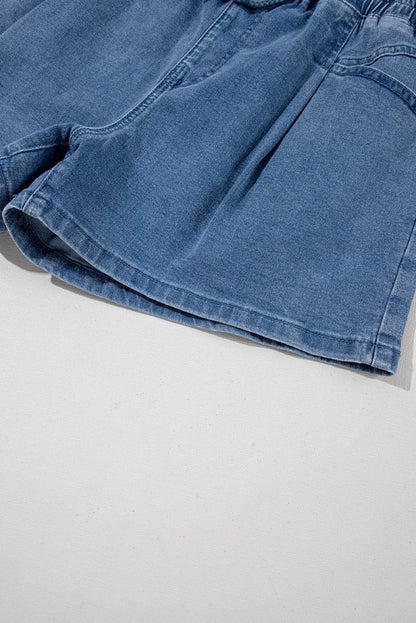 Ashleigh Blue Drawstring High Waist Casual Denim Shorts - Love Salve 