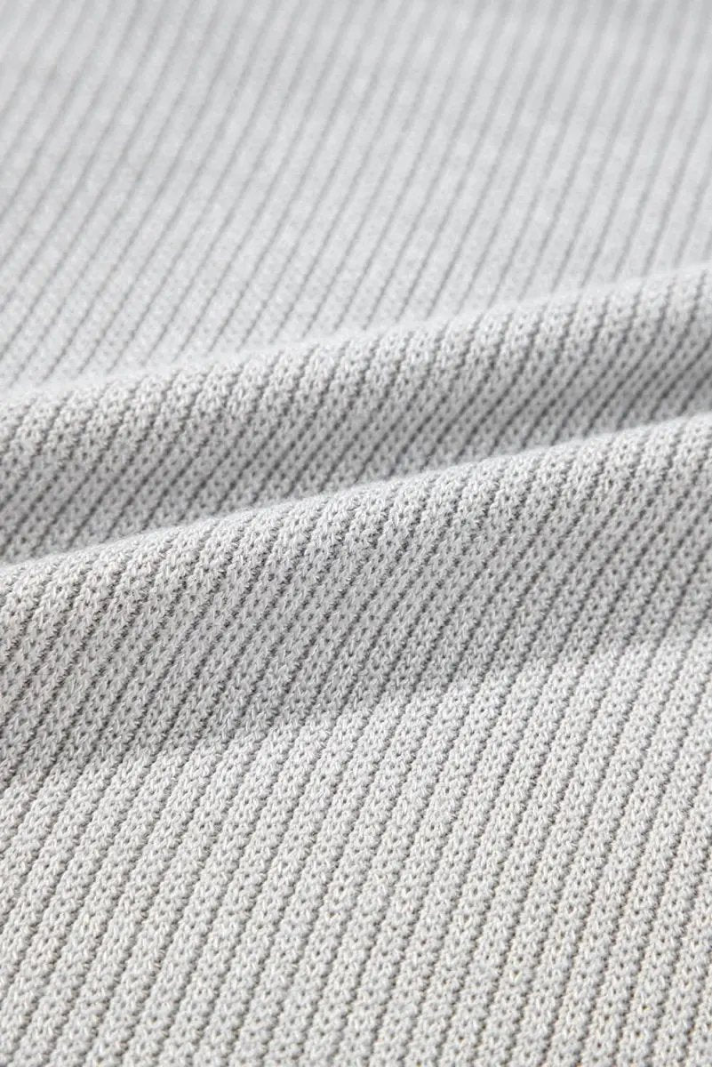 Ashleigh Blue Plus Size Textured Colorblock Patchwork V Neck Top - Love Salve 