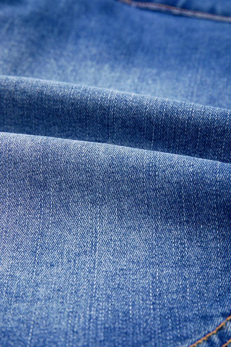 Ashleigh Blue Wrapped Crossed Waist Denim Mini Skirt Casual - Love Salve 