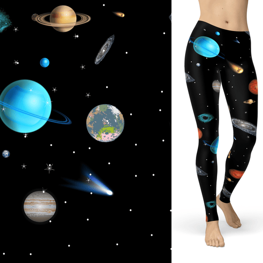 Outer Space Celestial Leggings with Pockets Kids and Adult- Space Pants - Outer Space - Galaxy - Universe - Cosmic MM