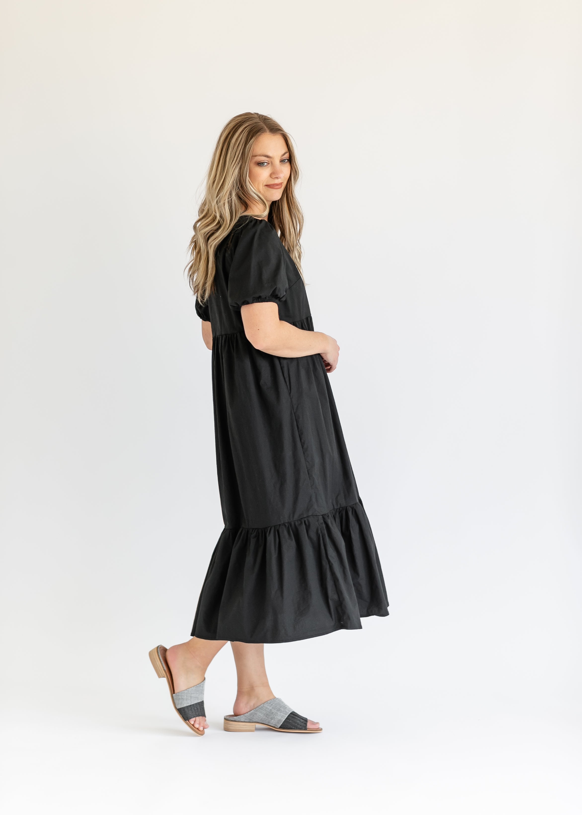 Ava Square Neck Midi Dress Inherit Co.