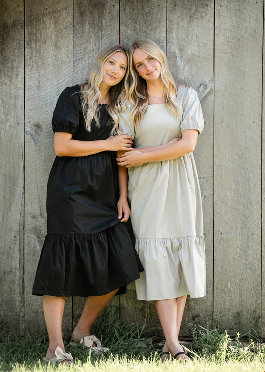 Ava Square Neck Midi Dress Inherit Co.