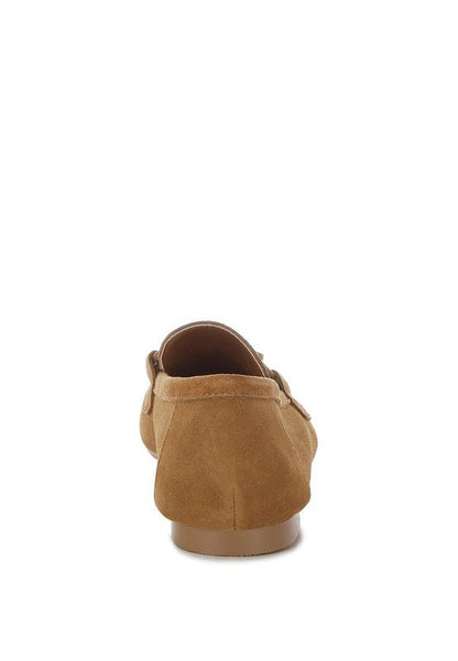 Awen Monochromatic Horsebit Real Suede Loafers for Men - Love Salve 