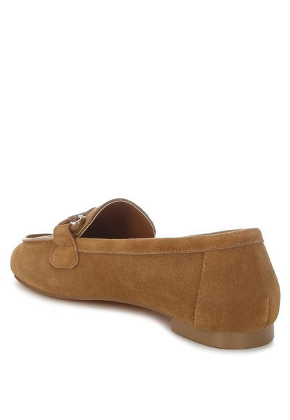 Awen Monochromatic Horsebit Real Suede Loafers for Men - Love Salve 