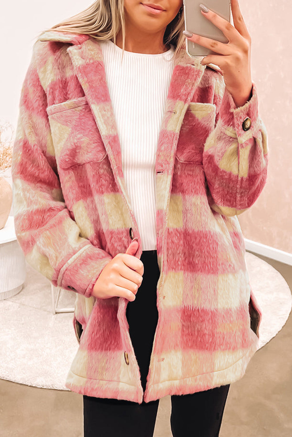 Everyday Plaid Jacket for Women