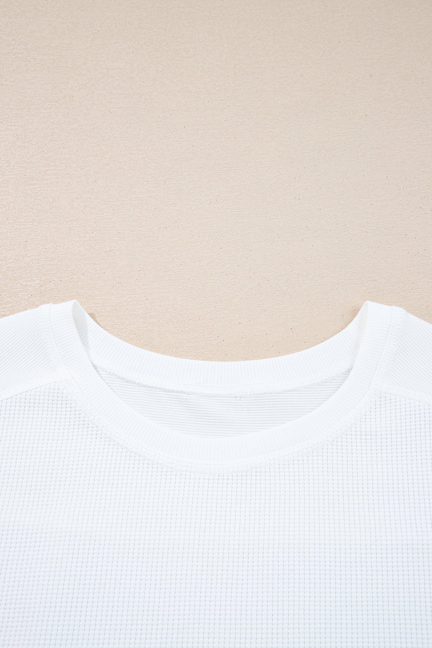 Dear-Lover White Waffle Knit Women's Dolman Top Casual Fall Fashion Oversized Fit Dear-Lover Dropshipping