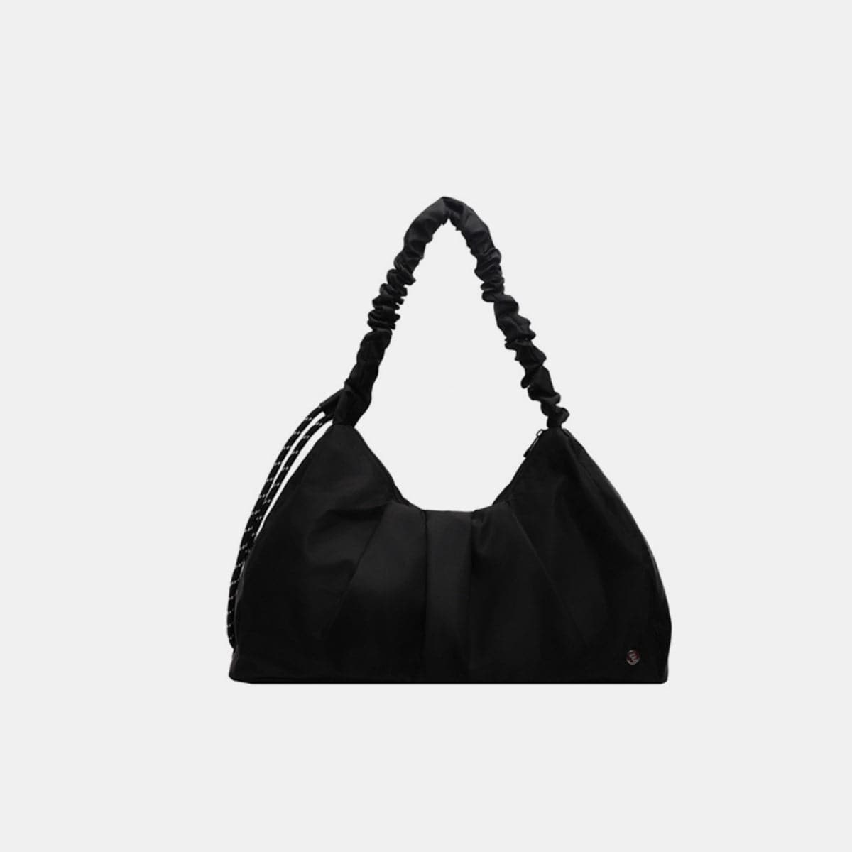 Stylish ruched canvas tote bag