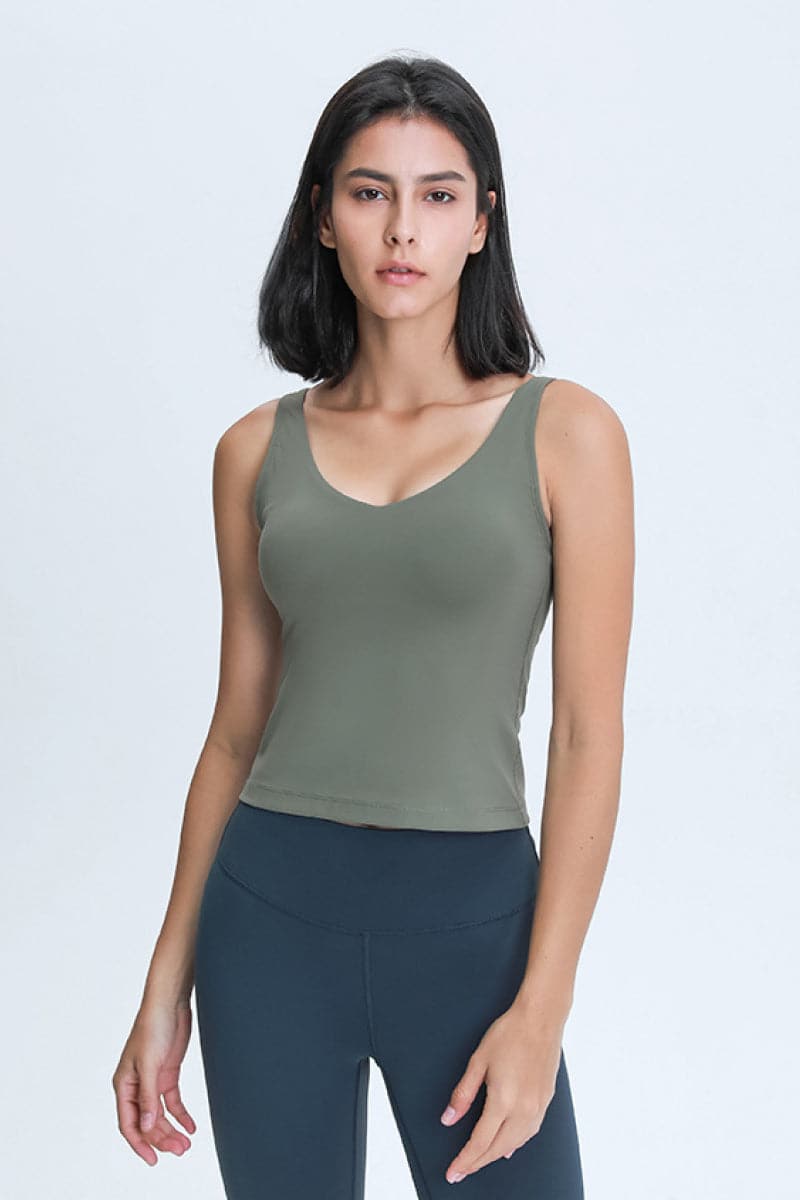 V Neck Active Tank.