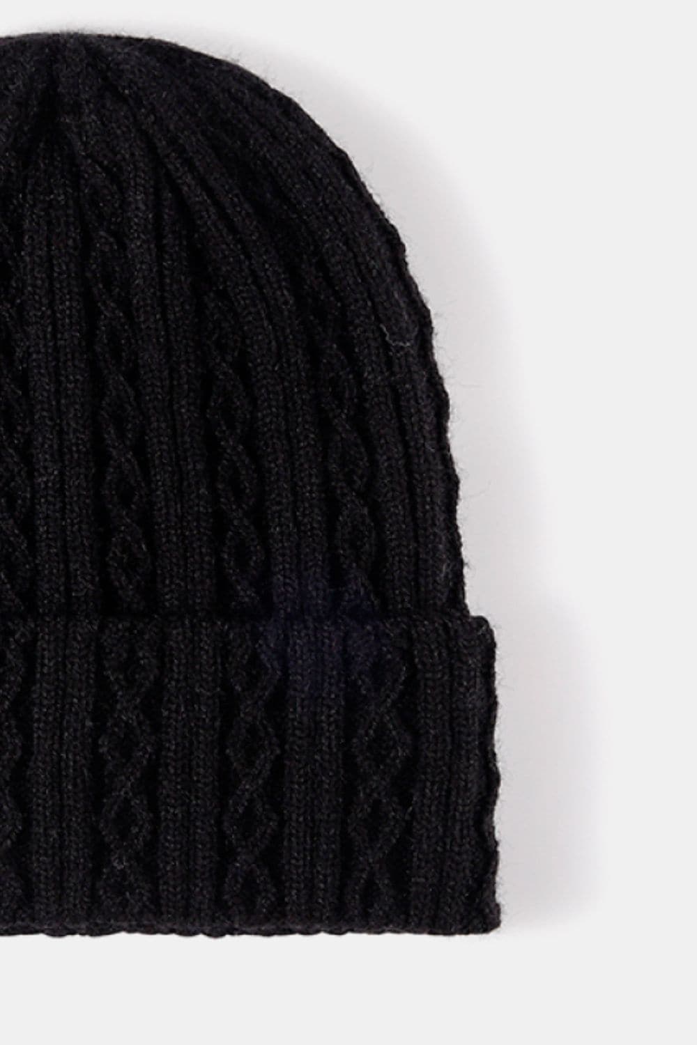 Mixed Knit Cuff Beanie.