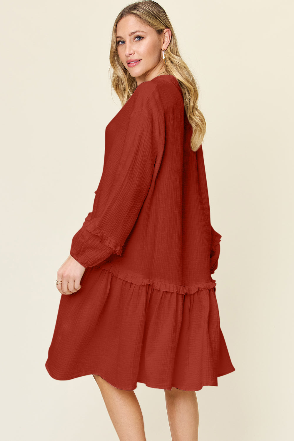 Double Take: Ruffle Trim Dress