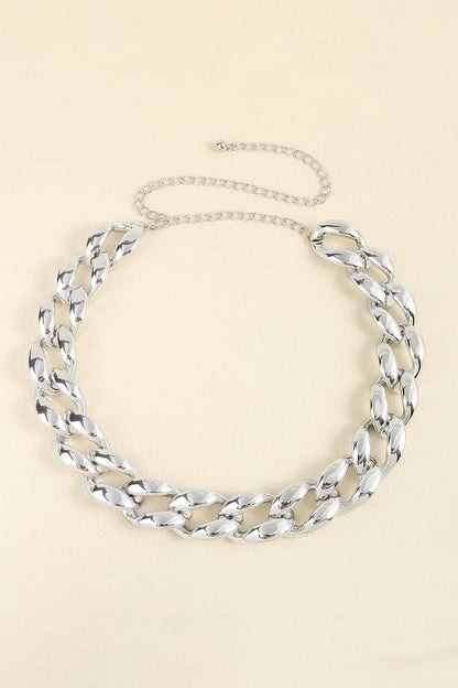 1.2" Width Acrylic Curb Chain Belt.