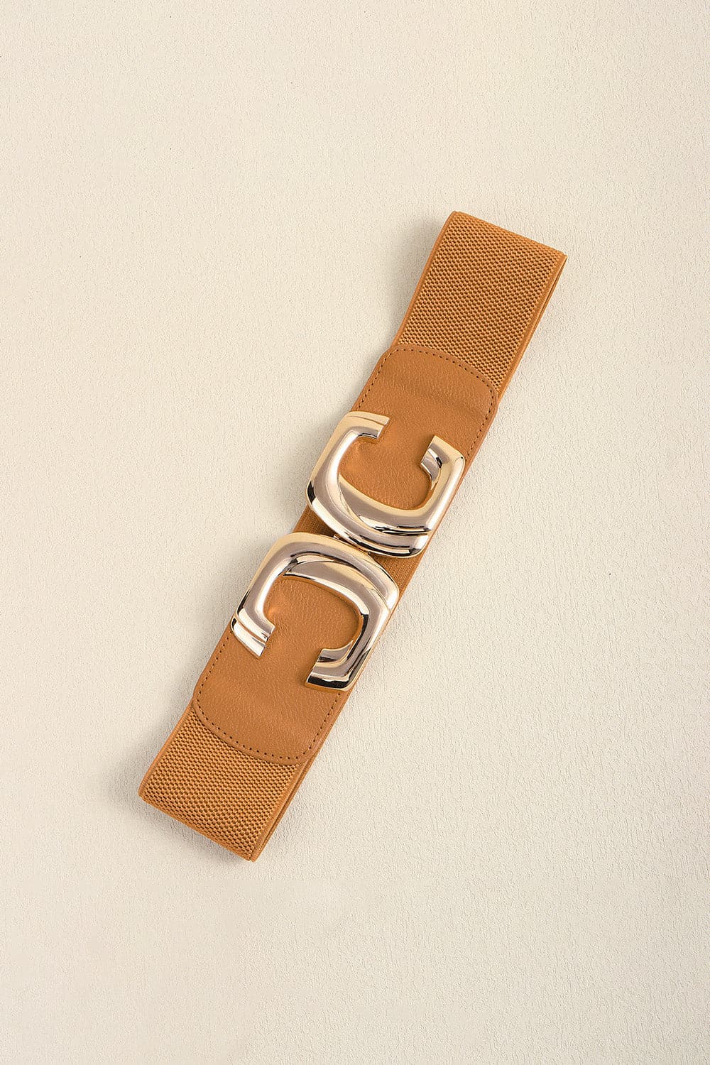 Zinc Alloy Buckle Elastic Wide Belt.