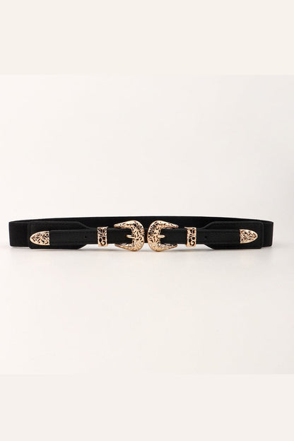 Double Buckle Elastic Belt.