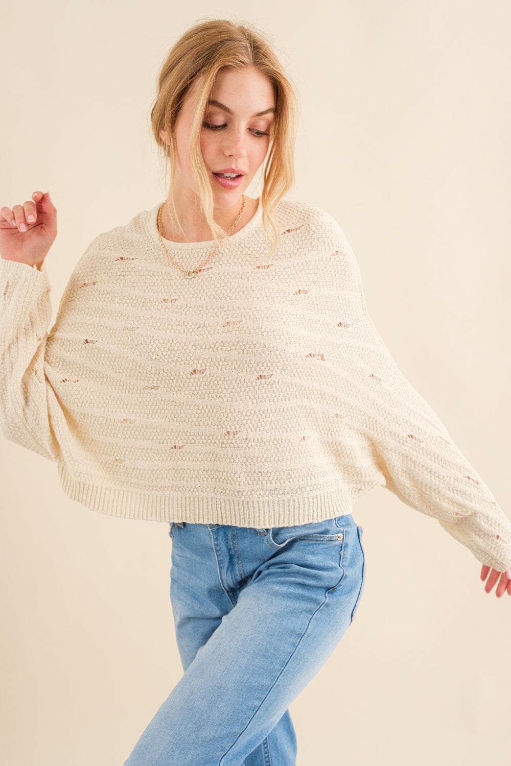 And The Why Dolman Sleeves SweaterStay Cozy and Stylish with the And The Why Dolman Sleeves Sweater
 The And The Why Dolman Sleeves Sweater is the ultimate choice for chic comfort during the chilly sLove Salve Dolman Sleeves Sweaterusa