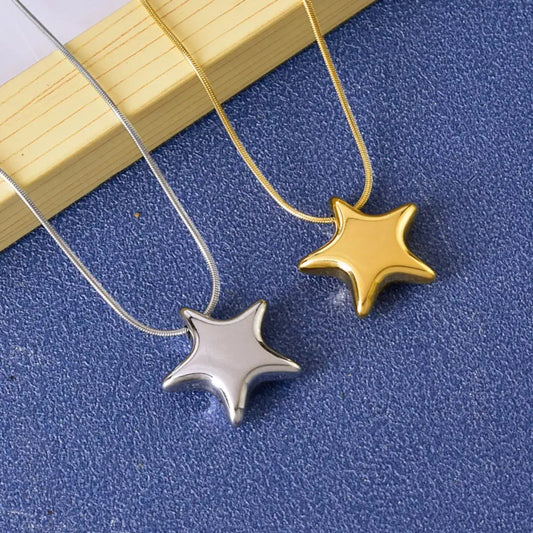 Titanium Steel Star Pendant Necklace Simply Love