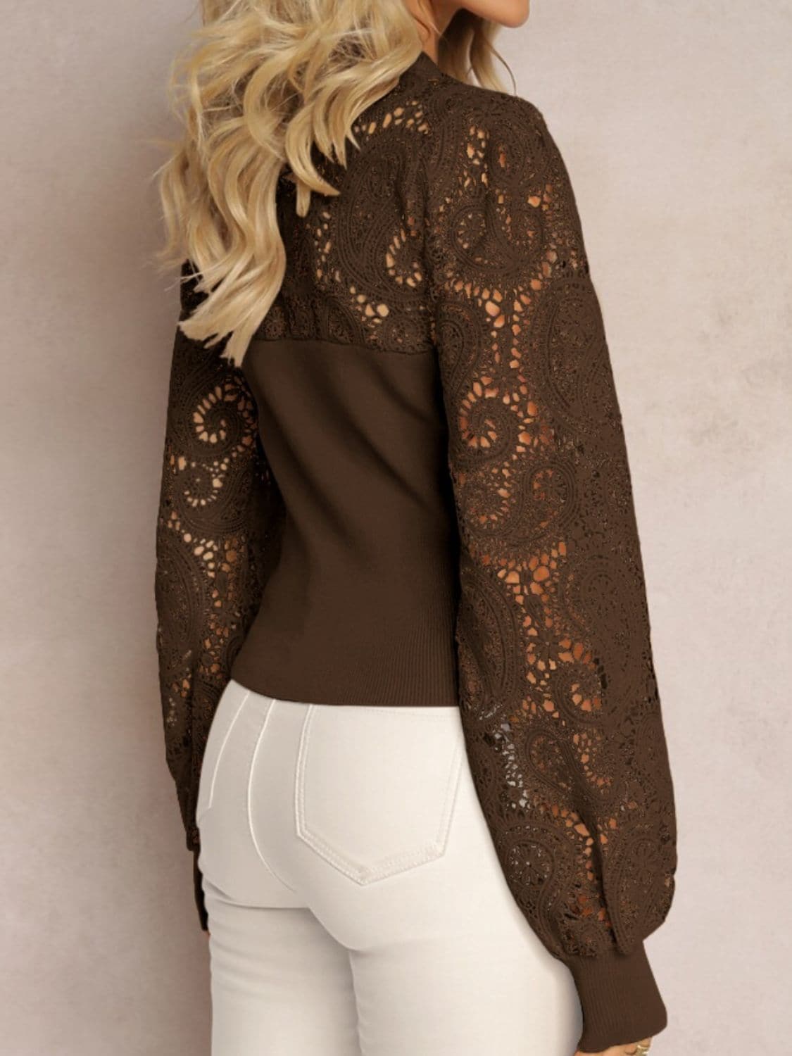 Lace long sleeve tee - elegant style