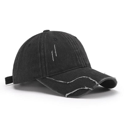 Raw Hem Adjustable Cap.