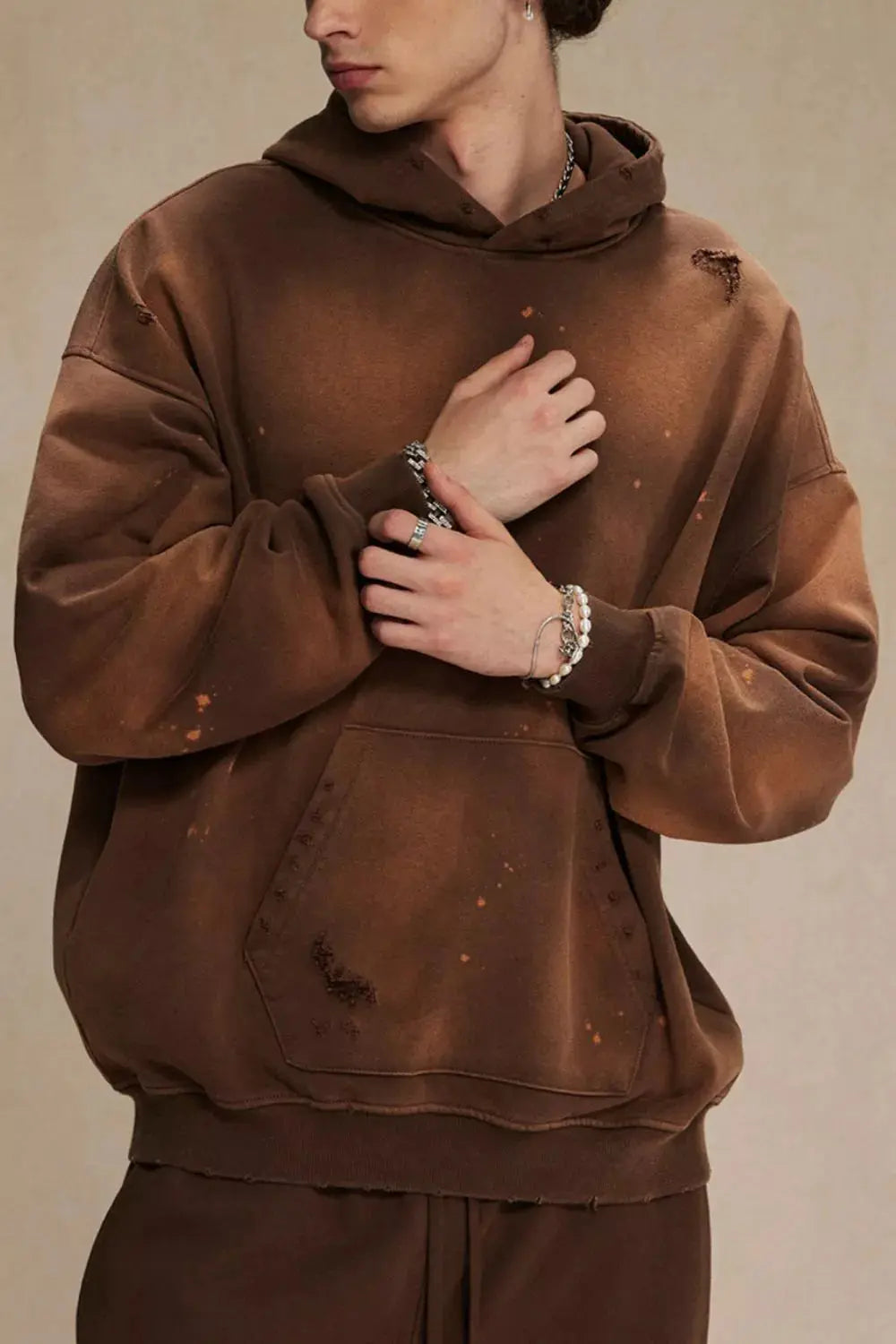 Men's Plus Size Drawstring Kangaroo Pocket Hoodie Simply Love