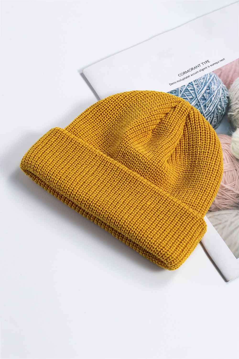 Cozy Rib-Knit Cuff Beanie.