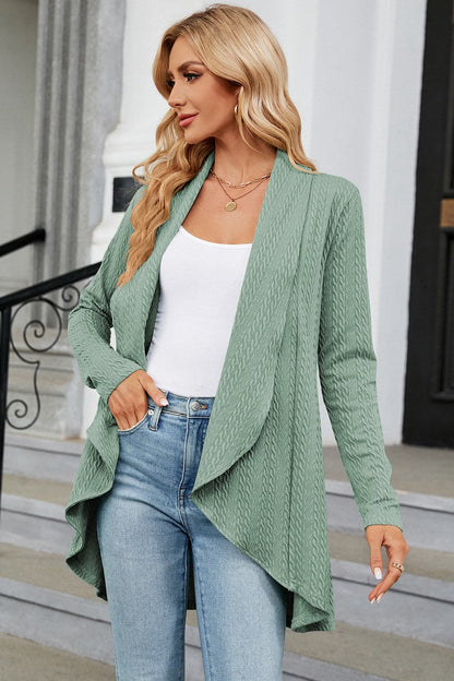 Open Front Long Sleeve Cardigan.