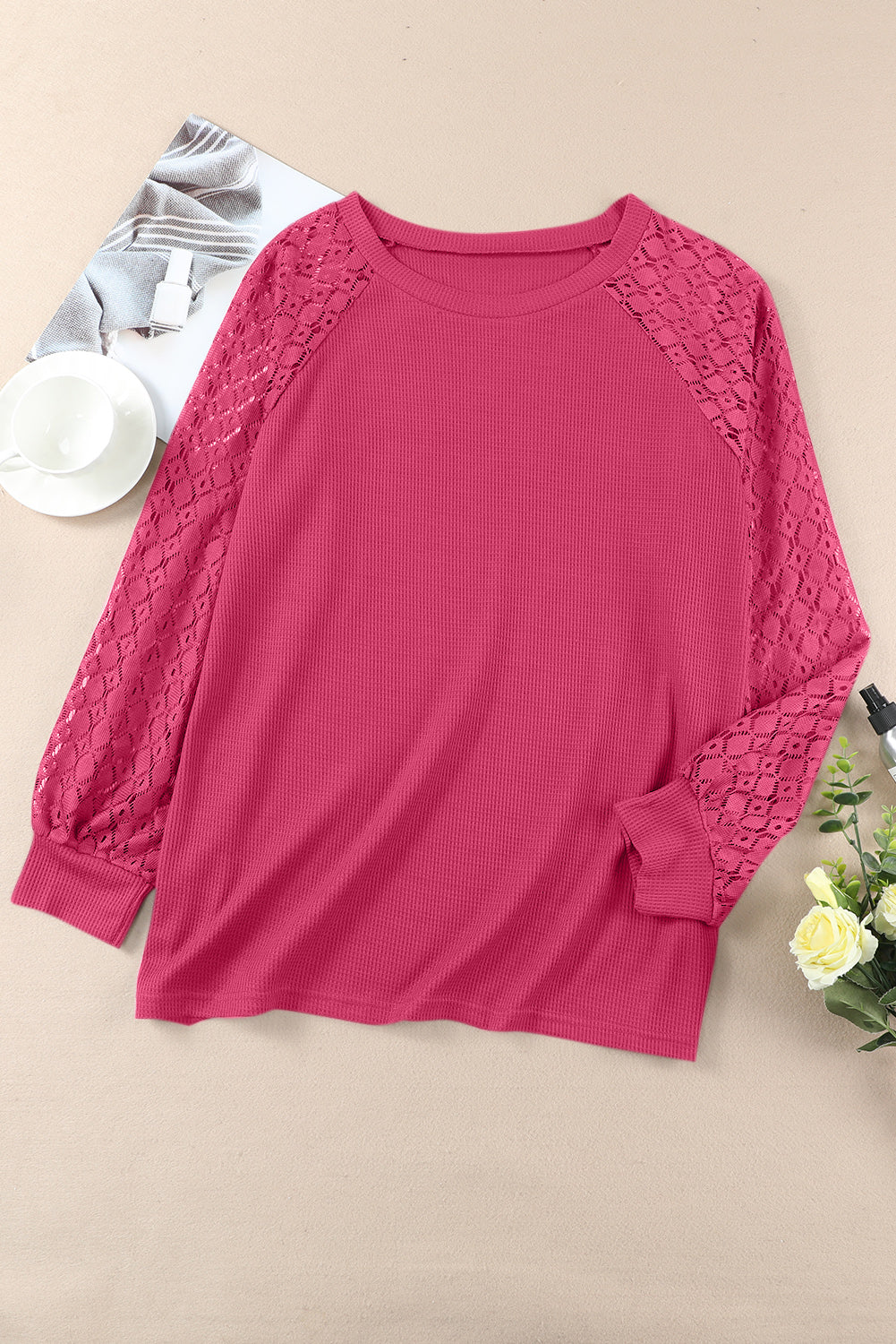 Strawberry pink plus size top