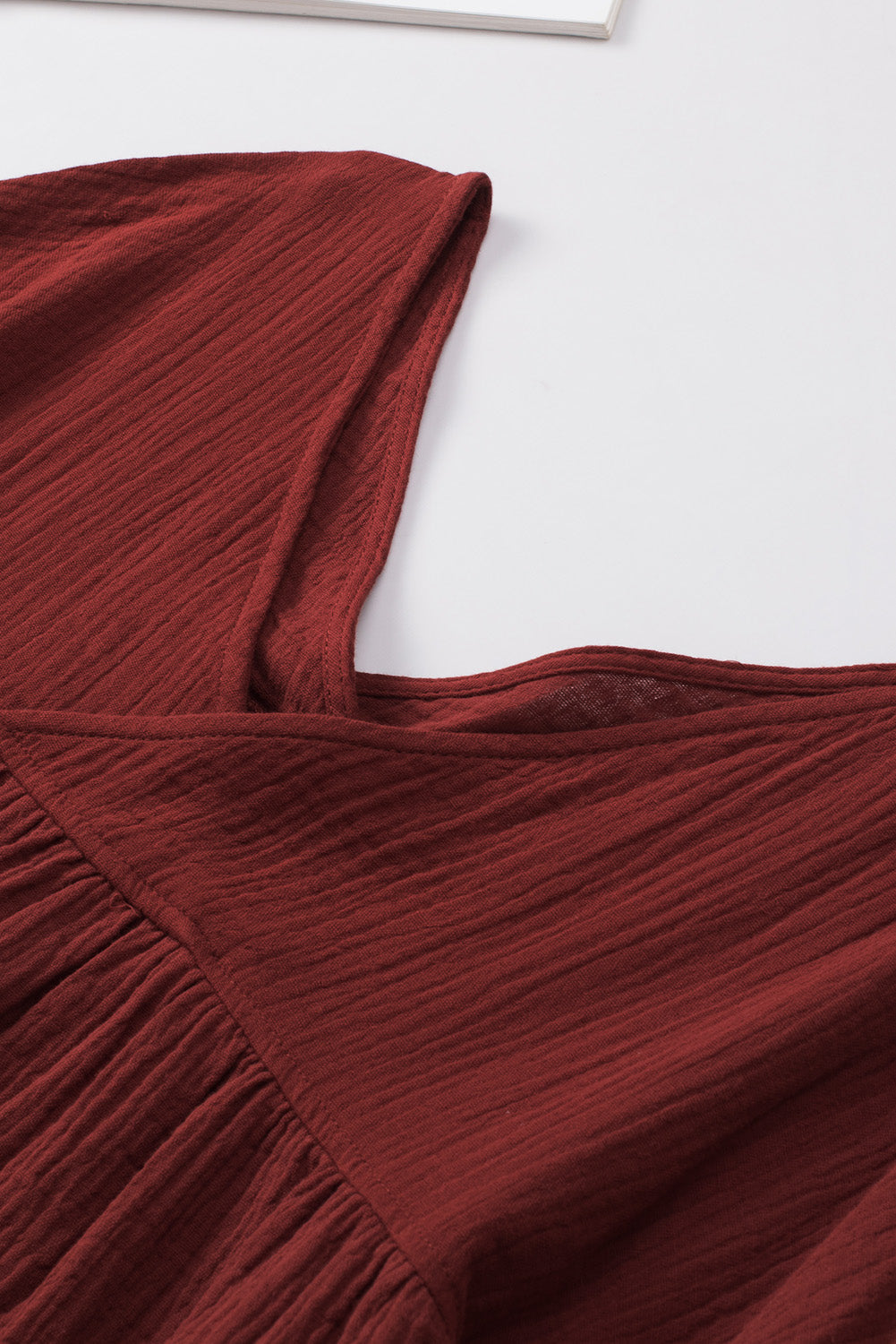 Dropped Shoulder V-Neck Blouse Coco’s Tee Boutique