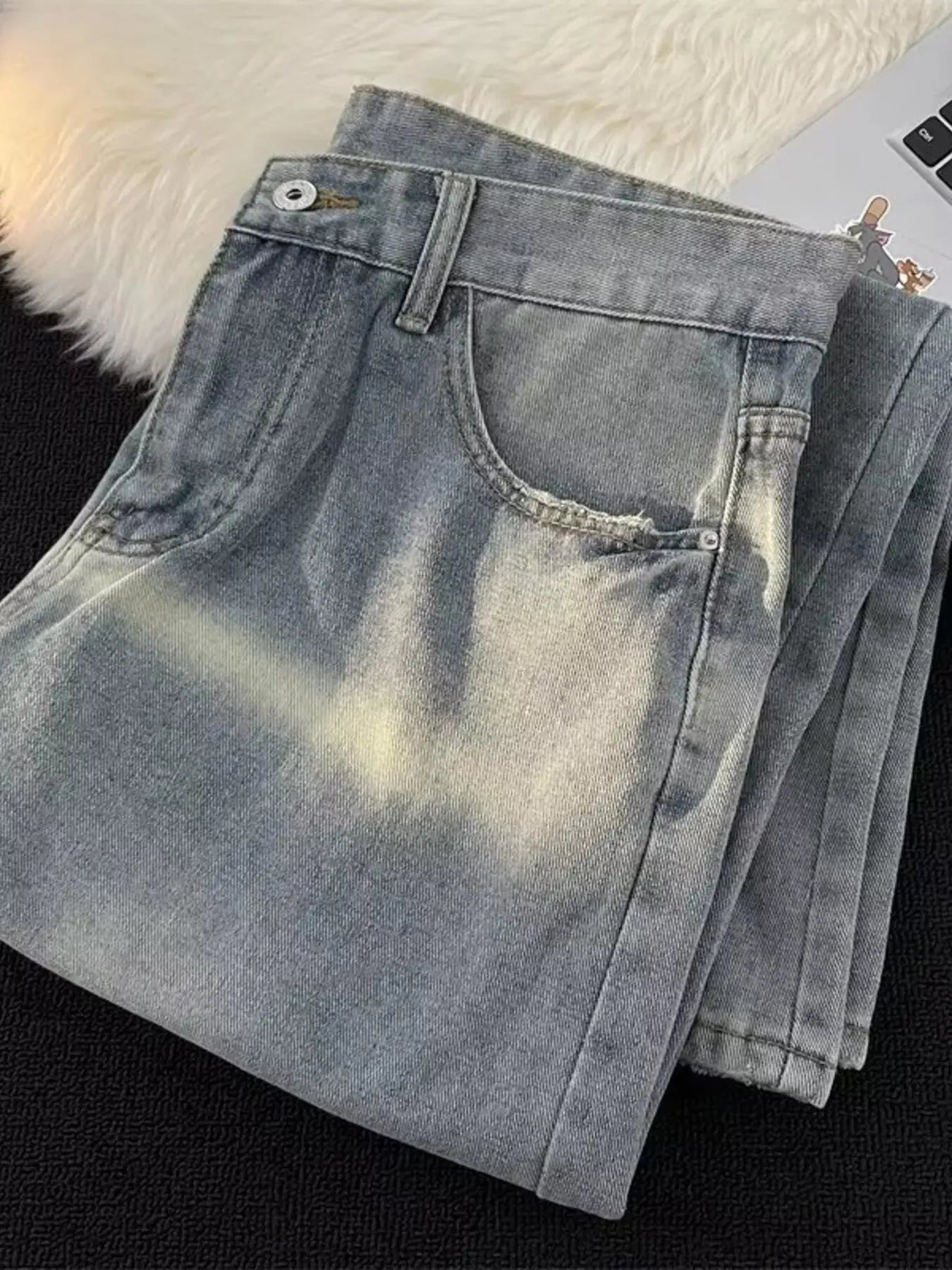 Men's Full Size Vintage Wash Wide Leg Jeans Plus Size Simply Love