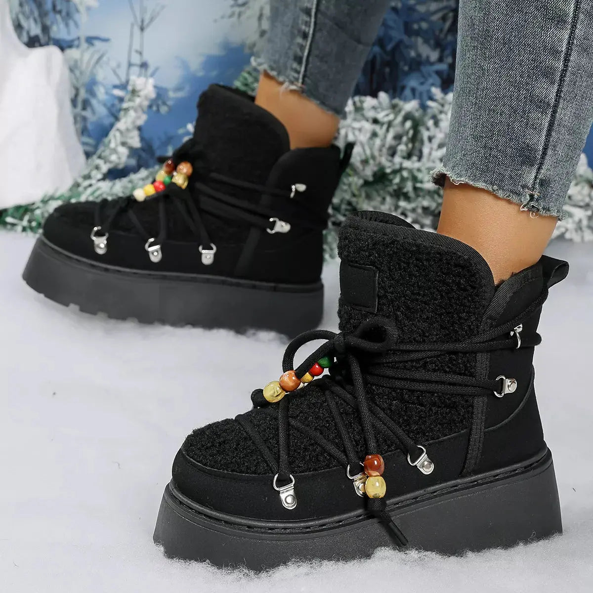 Lace-Up Platform Winter Boots Simply Love
