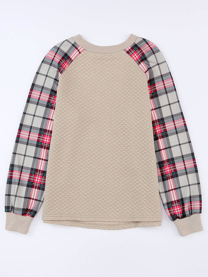 Everyday Plaid and Knit Hoodie