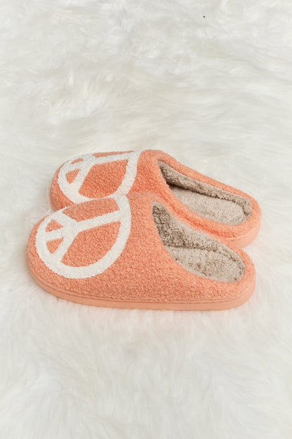 Melody Printed Plush Slide Slippers.