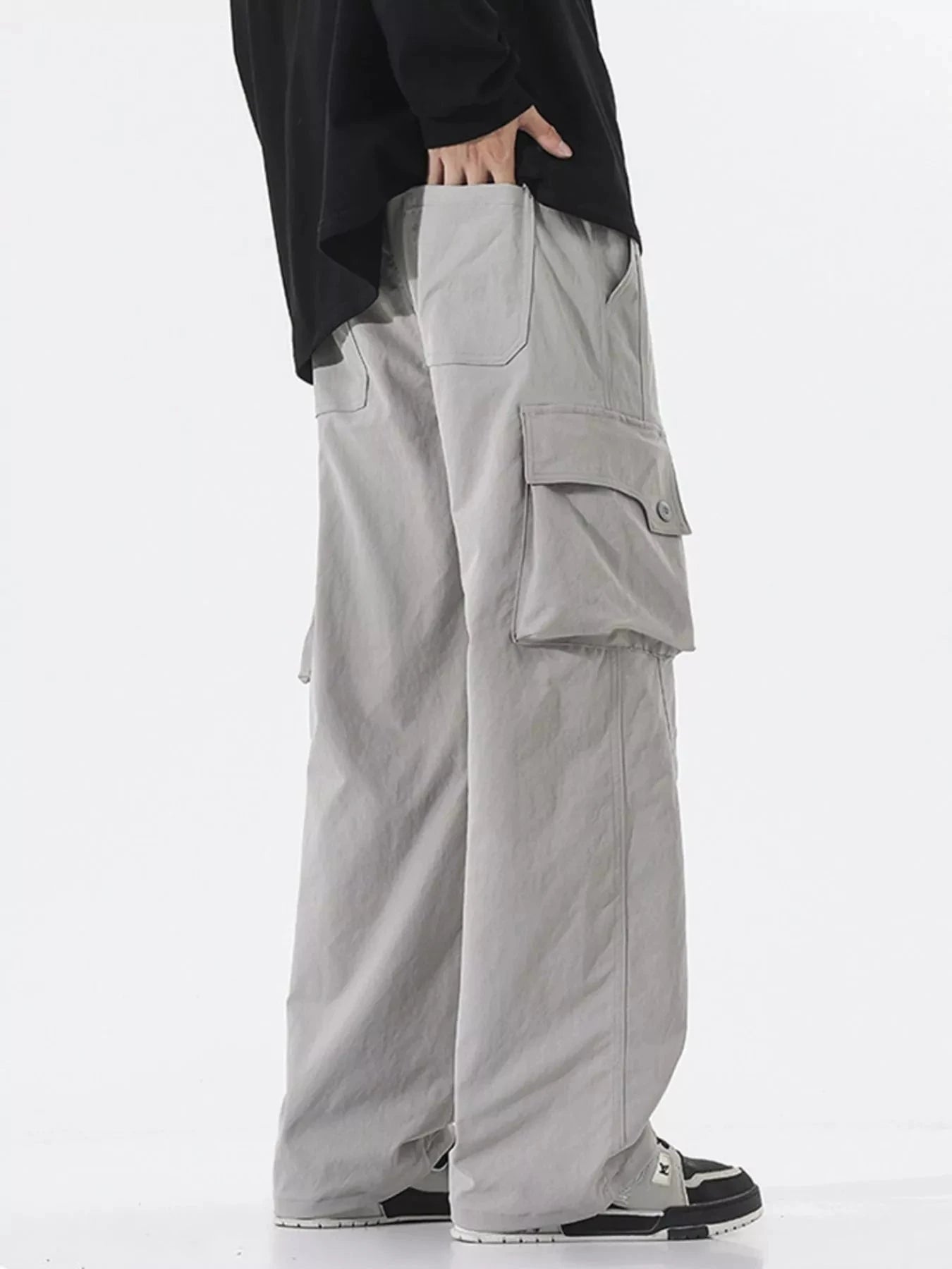 Men's Loose Fit Cargo Pants With Multiple Pockets Plus Size Simply Love