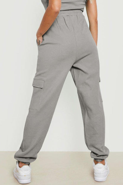 Drawstring Joggers with Pockets.