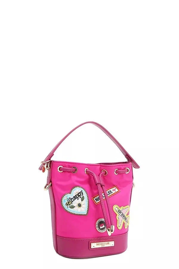 Nicole Lee USA Color Patch Bucket Bag Coco’s Tee Boutique