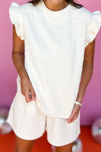 Simply Love: Bow Top & Shorts Set