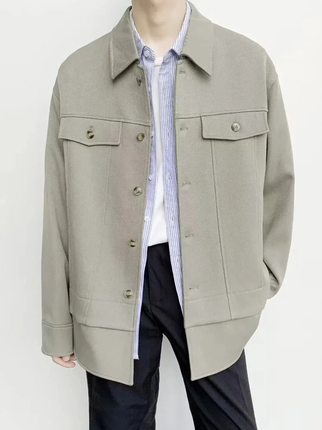 Men's Casual Button-Down Jacket Simply Love