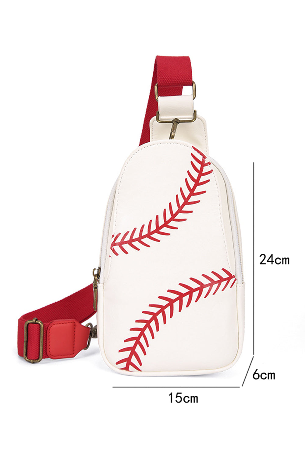 Racing Red Sling Bag with Balls Pattern