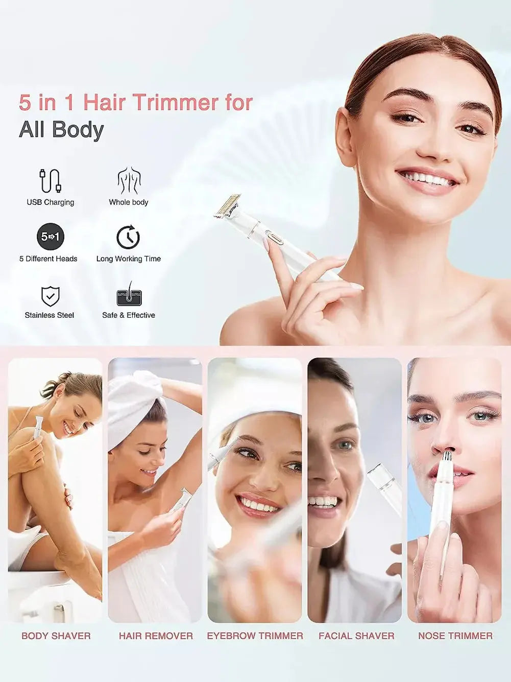 5-in-1 Rechargeable Hair Removal Simply Love