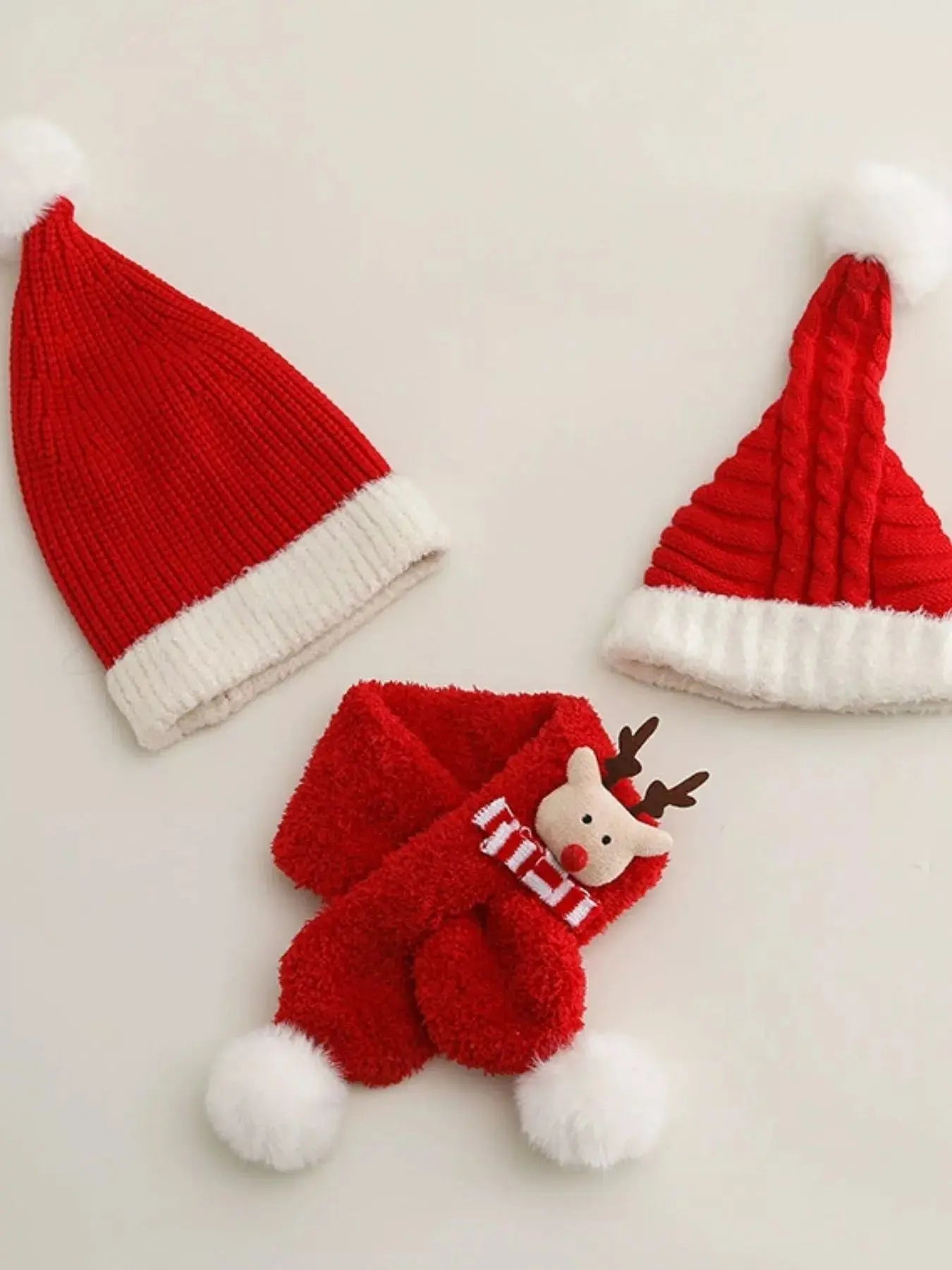 Children's Christmas Pom Pom Hat and Scarf Set Simply Love