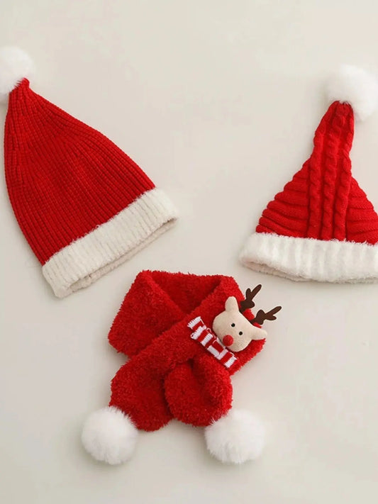 Children's Christmas Pom Pom Hat and Scarf Set Simply Love