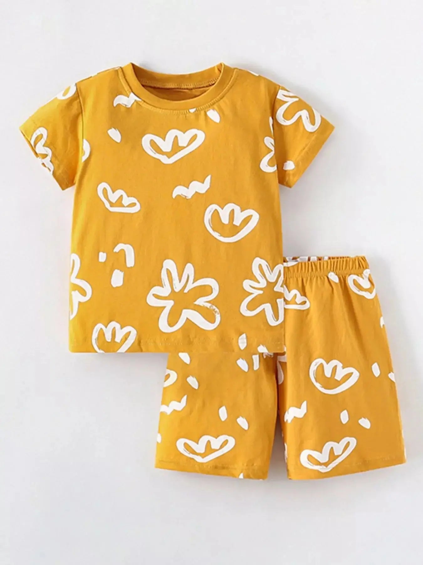 Children's Round Neck Top and Shorts Set Simply Love