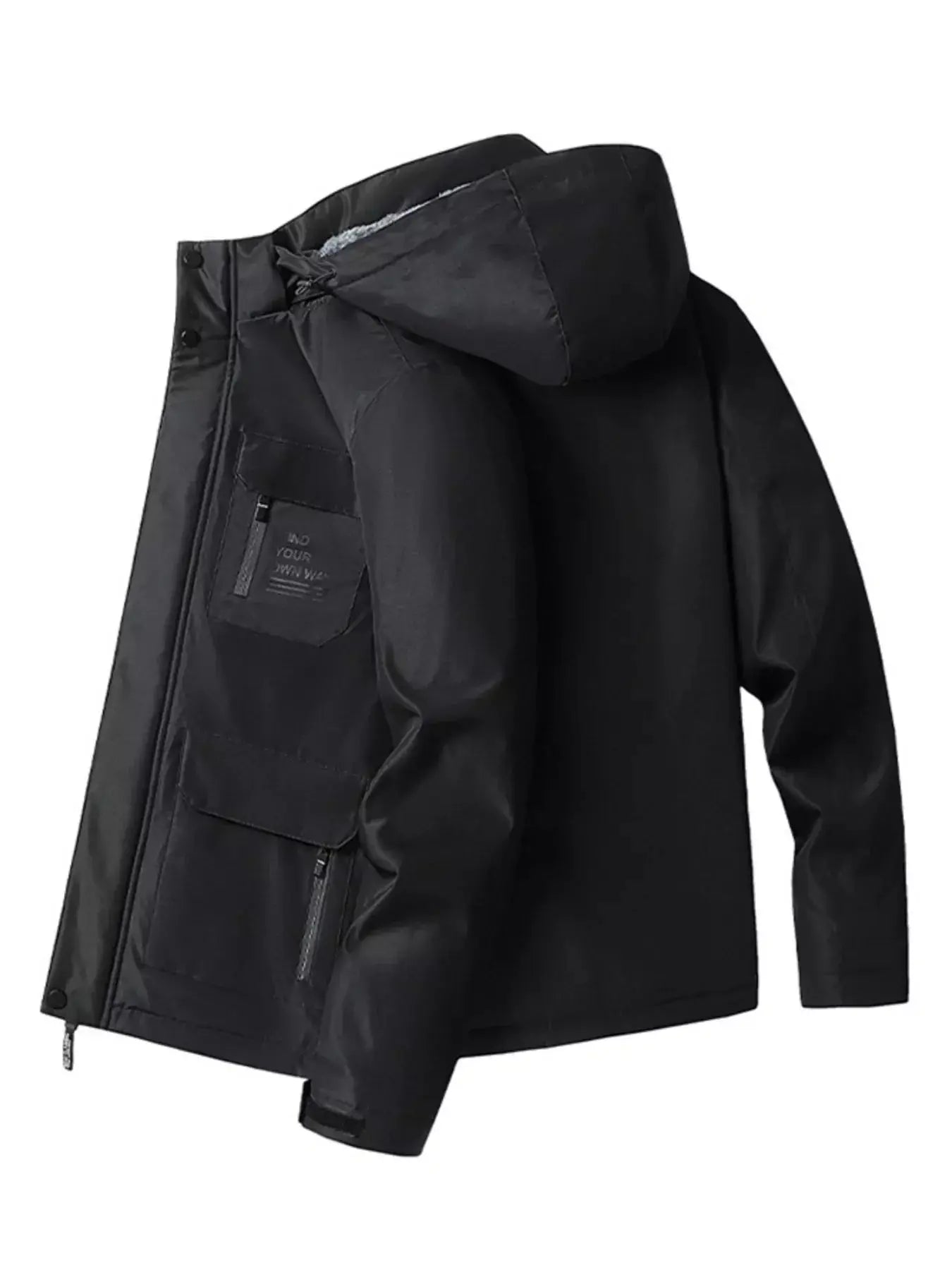 Men's Plus Size Warm Fleece Lined Hooded Winter Coat Simply Love