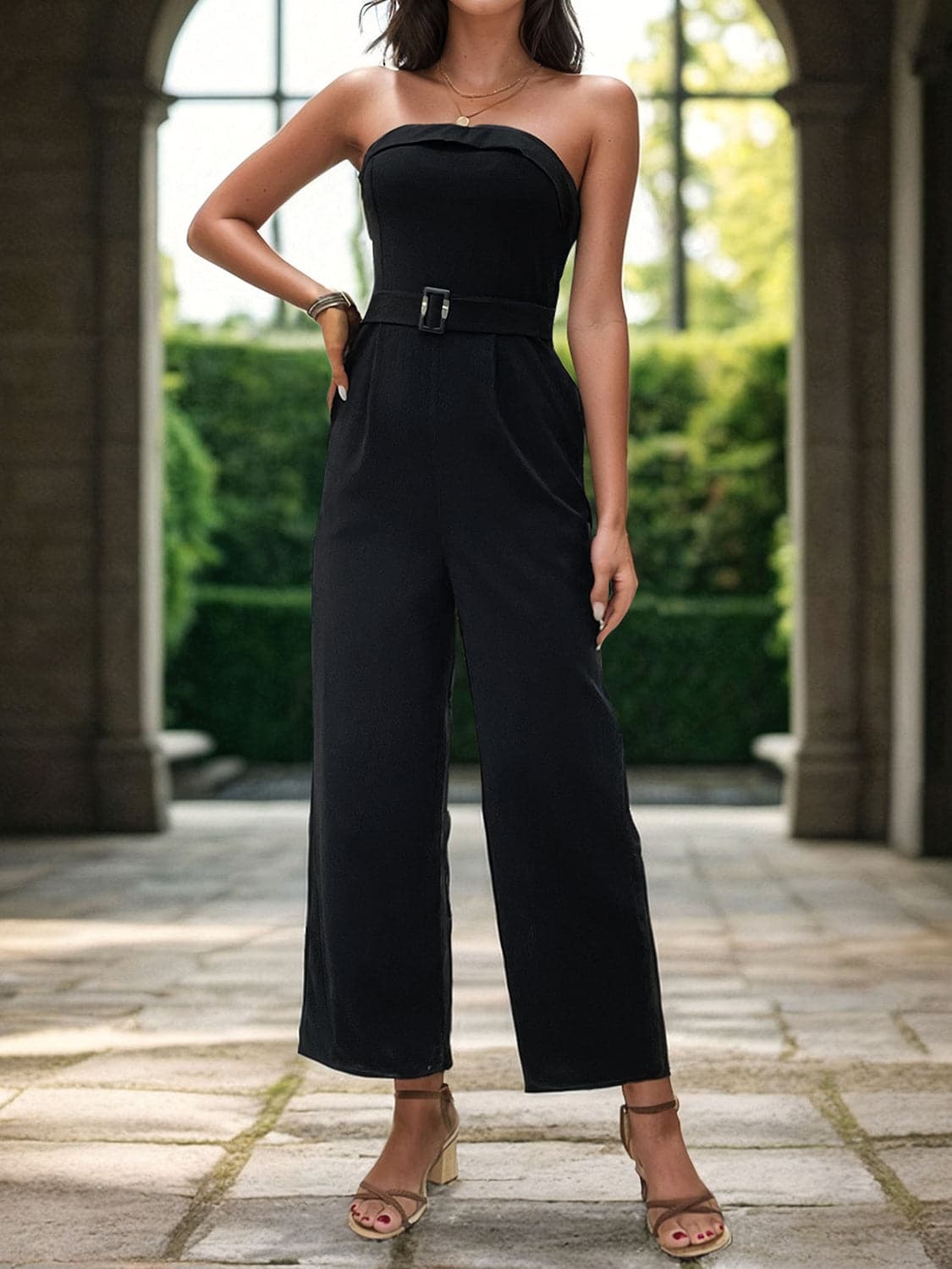 Tube Jumpsuit with Pockets.