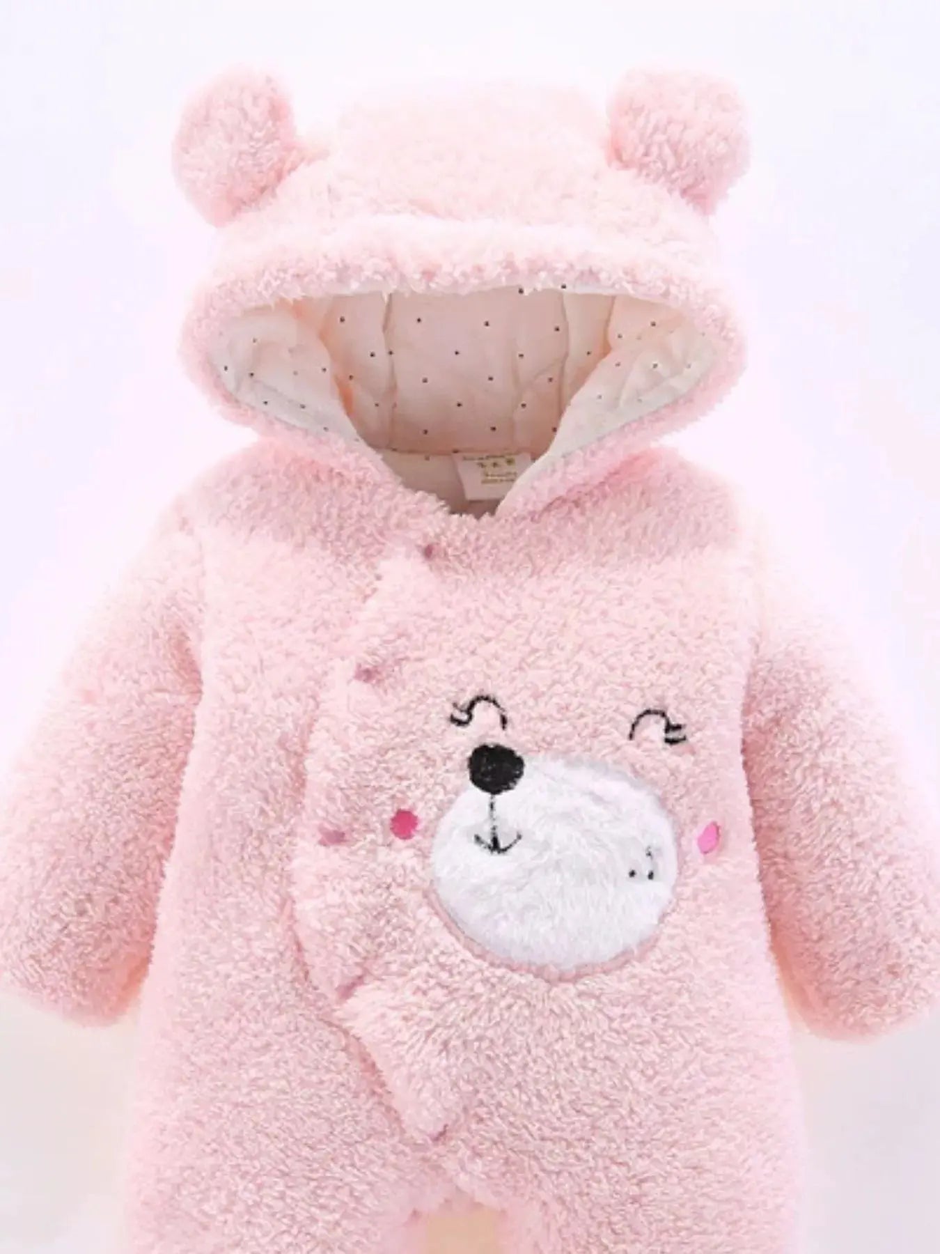 Children's Cute Bear Hooded Fleece One-Piece Simply Love