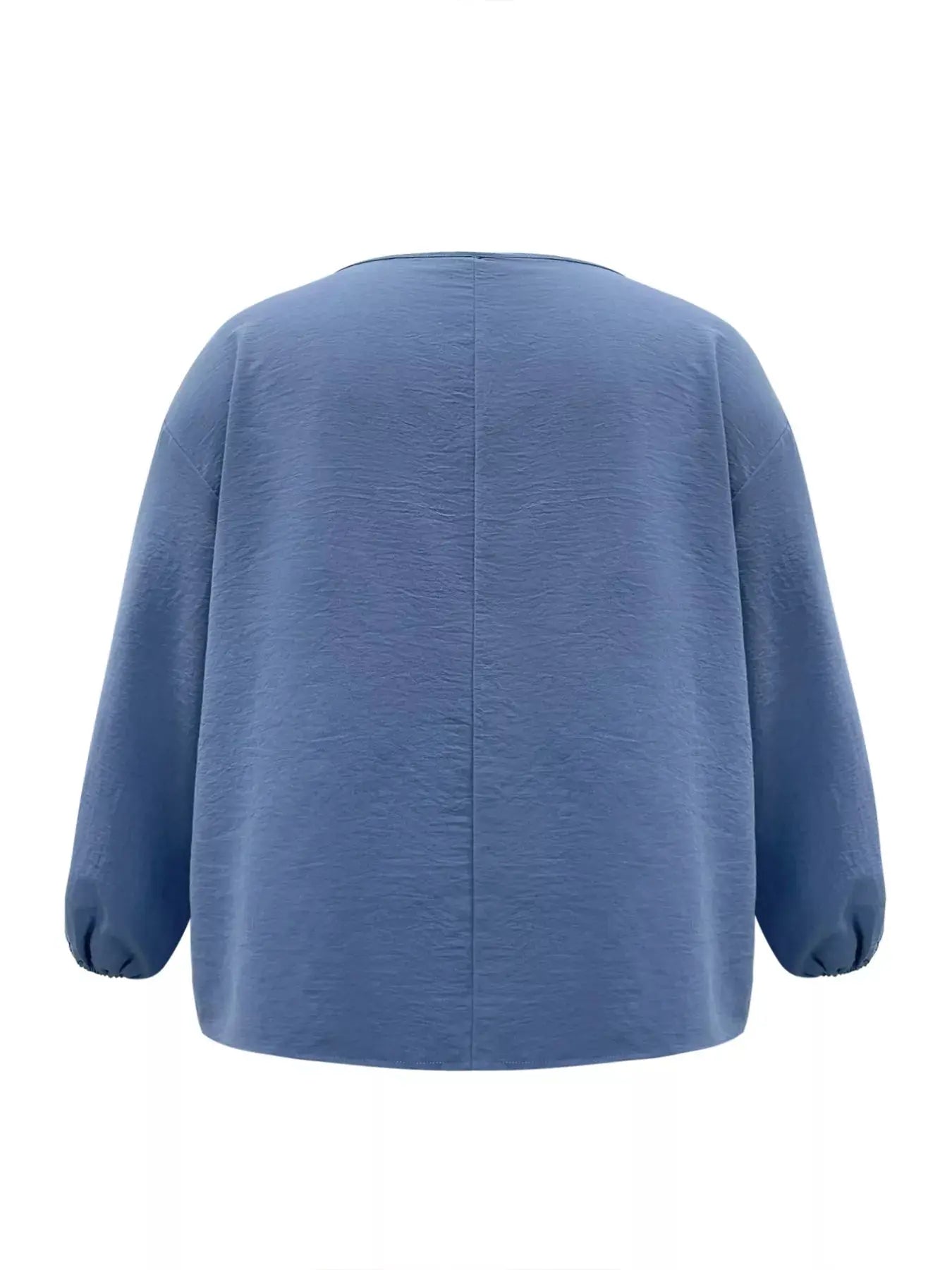 Plus Size V-Neck Long Sleeve Blouse Simply Love