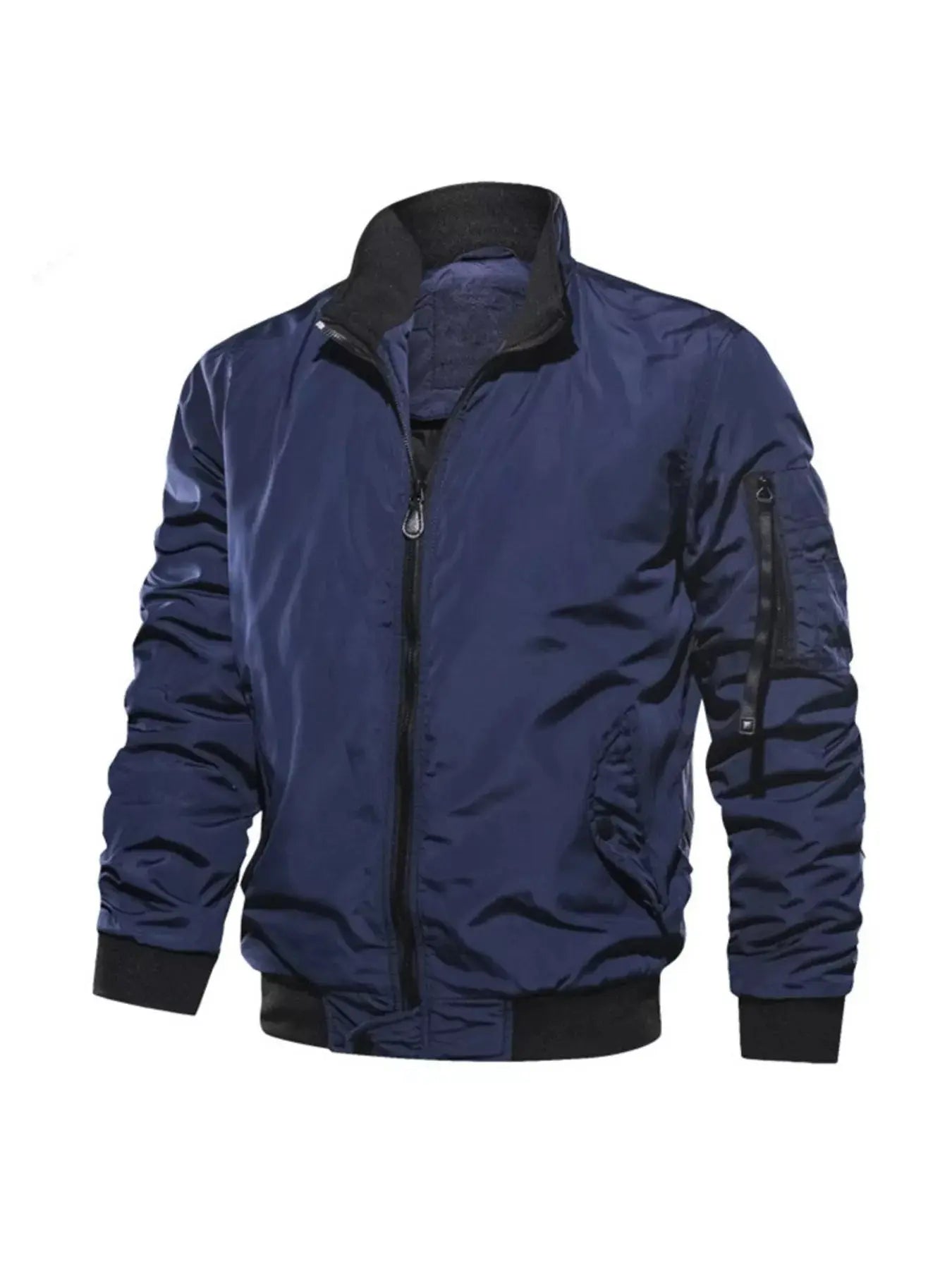 Men's Plus Size Lightweight Zip Up Bomber Jacket With Pockets Simply Love