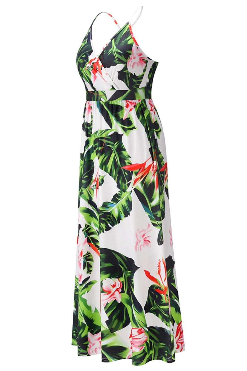 Crisscross Printed Surplice Cami Dress.