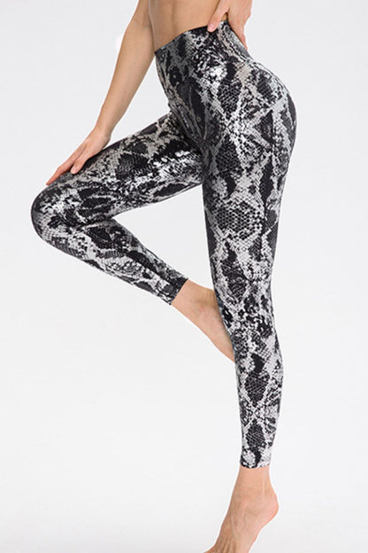Sleek Savage | Animal Print Wide Waistband Sports Leggings