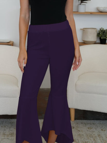 Chic high-low bootcut pants