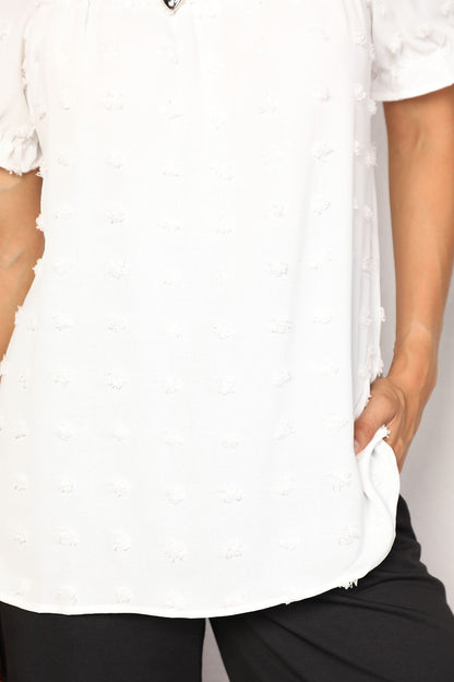 Double Take: Puff Sleeve Square Neck Blouse